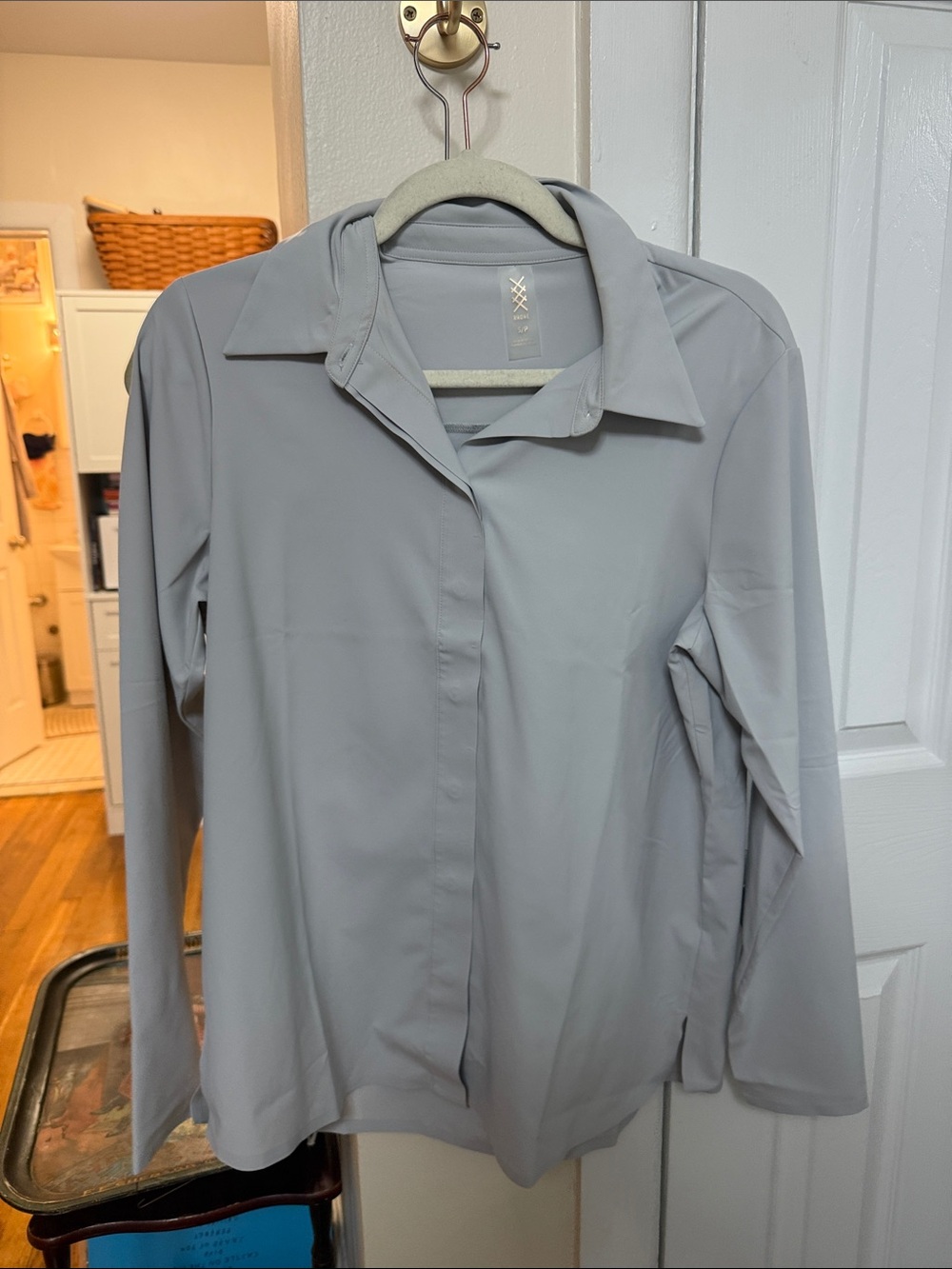 RHONE Light Gray Long-Sleeve Button-Down Shirt